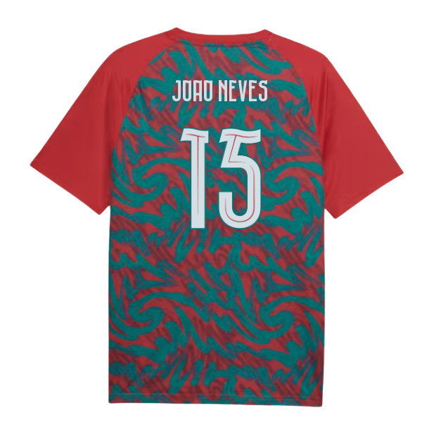 2026-2027 Portugal Warm Up Jersey (Red) (Joao Neves 15)-SoccerKits Hub | Buy Soccer Jerseys Online